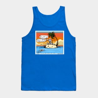 Cat stranded on an island Tank Top